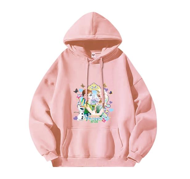 

2025 New Disney Frozen Women s Hoodie High Quality 2025 New Princess Elsa Anna Clothes Girls Loose Jacket Street Clothing Top 3XL