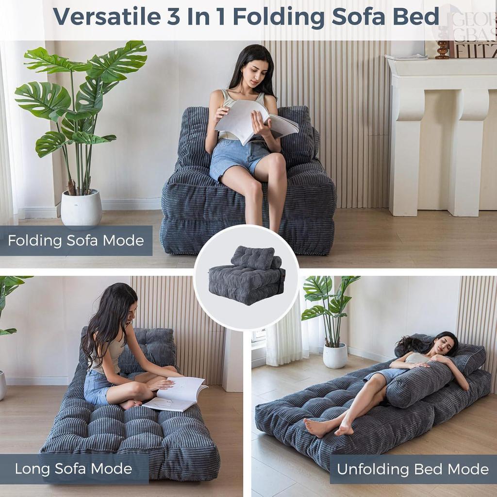 Compact Vacuum Compression Foam Sofa Bed - Ideal for Small Spaces