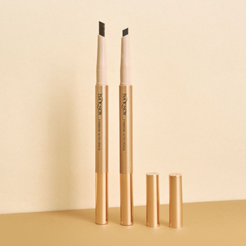 ISA KNOX Auto Eyebrow Pencil with Refill Long Lasting Natural Brow Makeup 0.2g + 0.2g