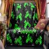 Green Dirt Bike Riders On Black Background Design Blanketcustomizable With Your Namecomfortable And Stylish Perfect For Travel Beds Chairs Offices