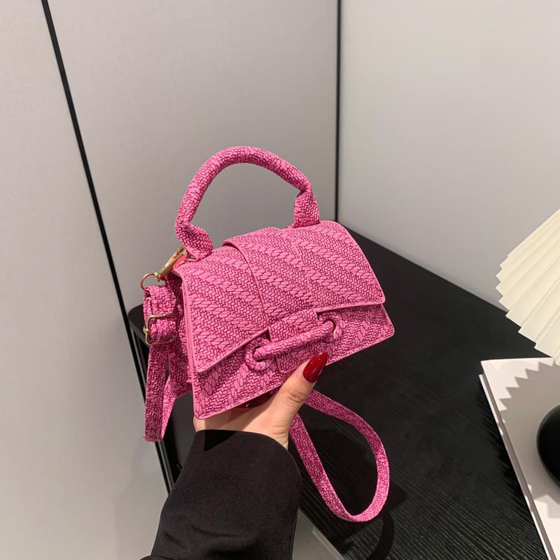 Trendy Minimalist Chic Small Square Bag Stylish Pu Shoulder Tote For Spring Fashion