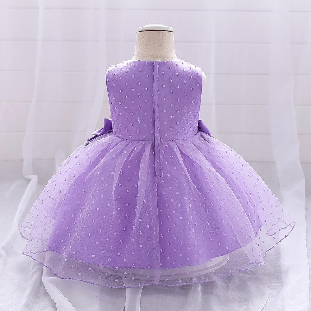 Neujahrskleid Kleinkind Baby Mädchen Kleid Große Schleife Taufe Kleidung für Kinder Erstes Jahr Geburtstag Party Hochzeit Tutu Kleid Taufkleid