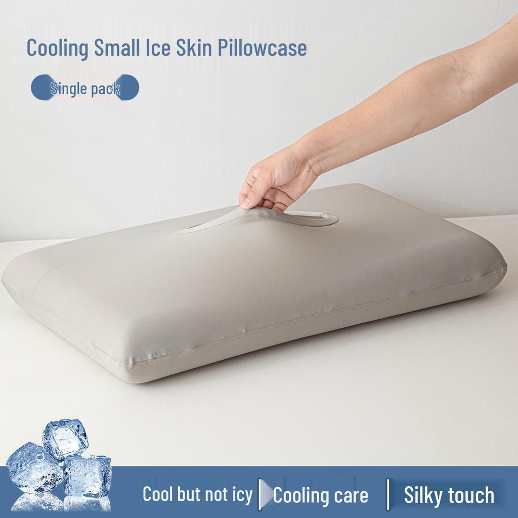 Free Shipping Ice Silk Pillowcases: Set of Two Cooling, High Elasticity, Summer Memory Foam Covers