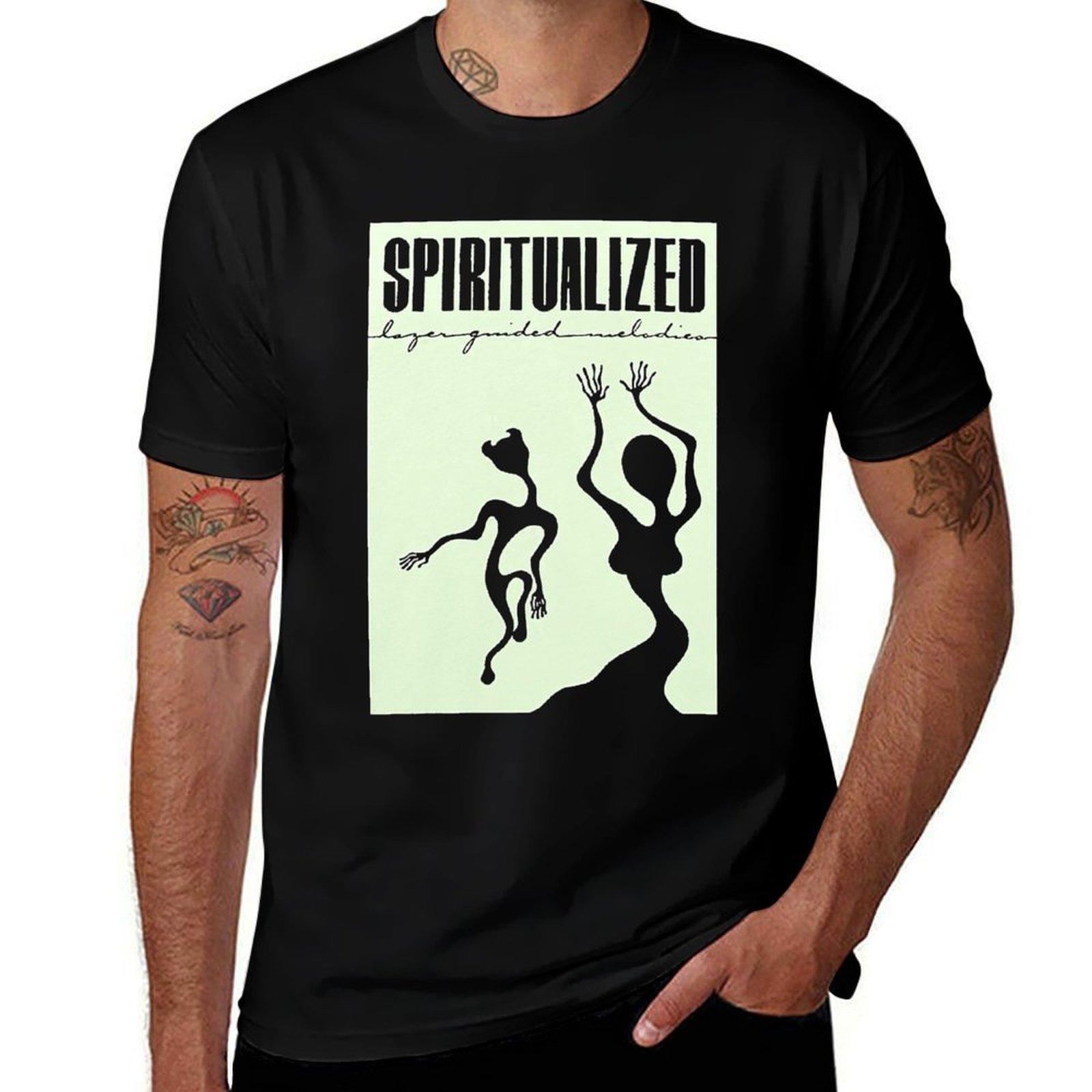 Spiritualized Lazer Guided Melodies TShirt Soft Cotton Print TShirt - Men s Summer Cotton Graphic Tee S разноцветный