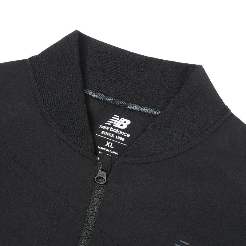 New Balance Jackets Men's Black Baseball Collar Moderate Other AMJ21010-BK