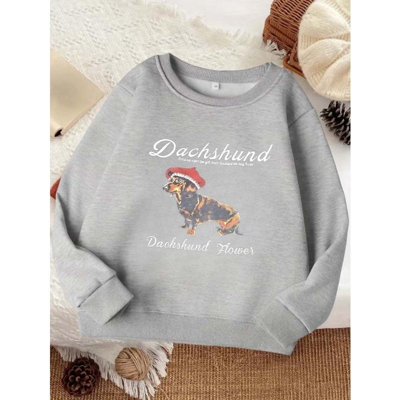 European Sizes Refined Kid Fashion Sweatshirt, Comfortable Kids' Round Neck Sweater, Casual All-Match Trendy Individual Student Print Top