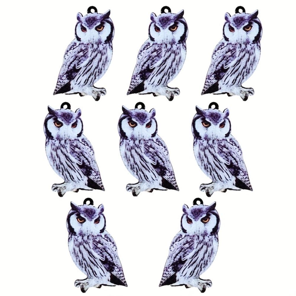 8 Pieces Animal Theme Acrylic Pendant Cute Pigeon Owl Parrot Eagle Hummingbird etc Shape Charm Beads DIY Jewelry Bracelet Necklace Making Kit