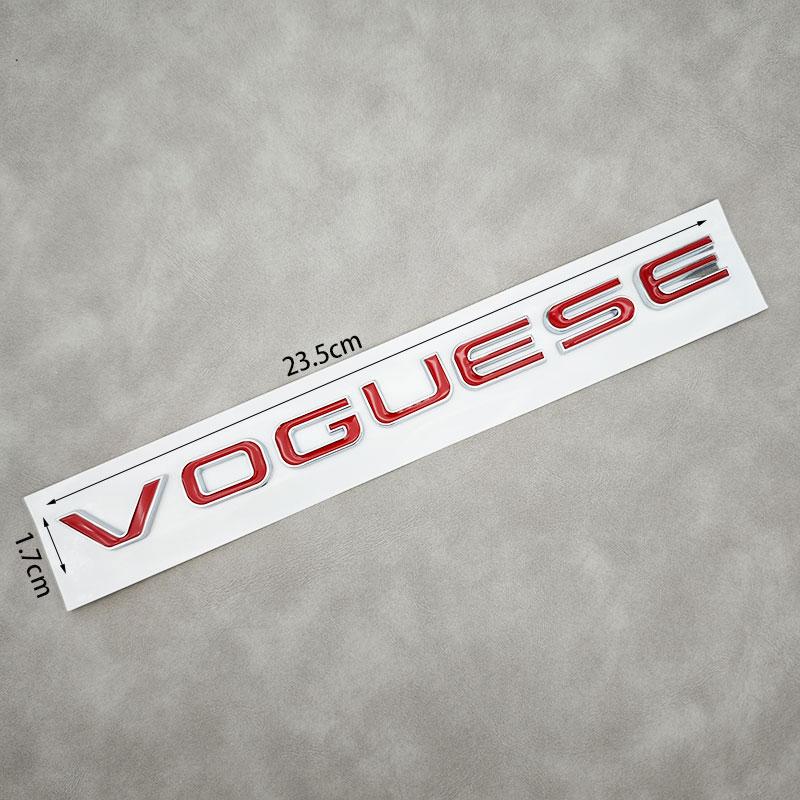 1 szt. 3D ABS Litery Logo VOGUESE Naklejki na Tylny Bagażnik Samochodu Odznaka do Range Rover Executive Wydłużona Edycja Akcesoria