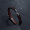 Simple Style Genuine Leather Wrap Bracelet 3 Color Antique Simple Leather Braclet For Men Wristband Jewelry pulseira masculina