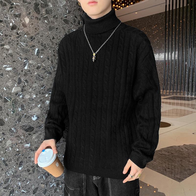 Men's Turtleneck Sweater Fall/Winter Underwear Trendy Fashion Warm Sweater Thicken Knit Sweater