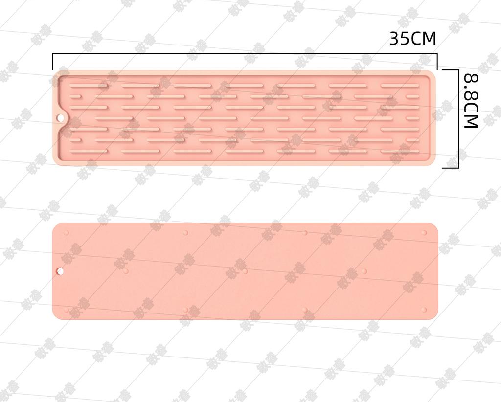 35 * 8CM Silikon-Wärmedämmungspad Küche rutschfeste feste Matte Wasserhahnmatte Tropfschutzpads Küchenzubehör