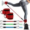 6Pcs/Set Tpe Resistance Bands Ankle Straps Fitness Booty Band Workout Yoga Gym Equipment Leg Strength Safety Extensions