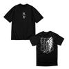 Attack on Titan Grafica 100% Cotone Unisex Manica Corta unisex T-shirt Oversize Tendenza Tempo Libero Lusso Vendita Popolare alta qualità