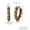 Vintage Skull Hoop Earrings For Men Women Hip Hop Jewelry Silver Skeleton Earring Rock Punk Halloween Gift OHE188