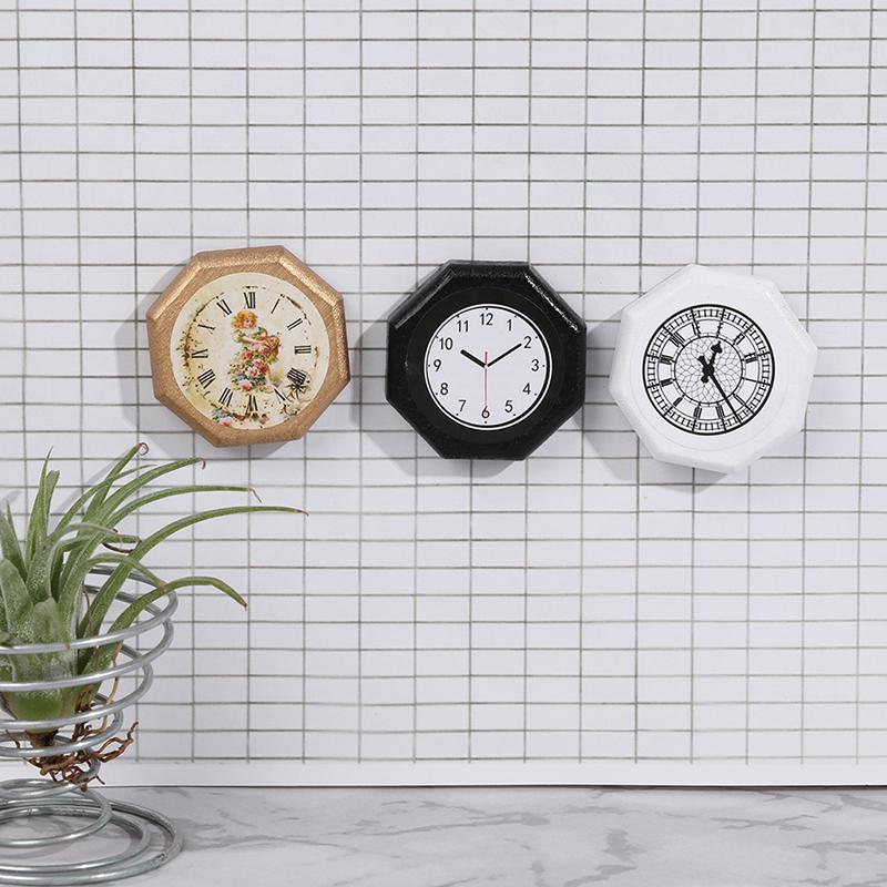 1:12 Dollhouse Miniature Wall Clock Home Decor Accessories Toy Furniture Toy