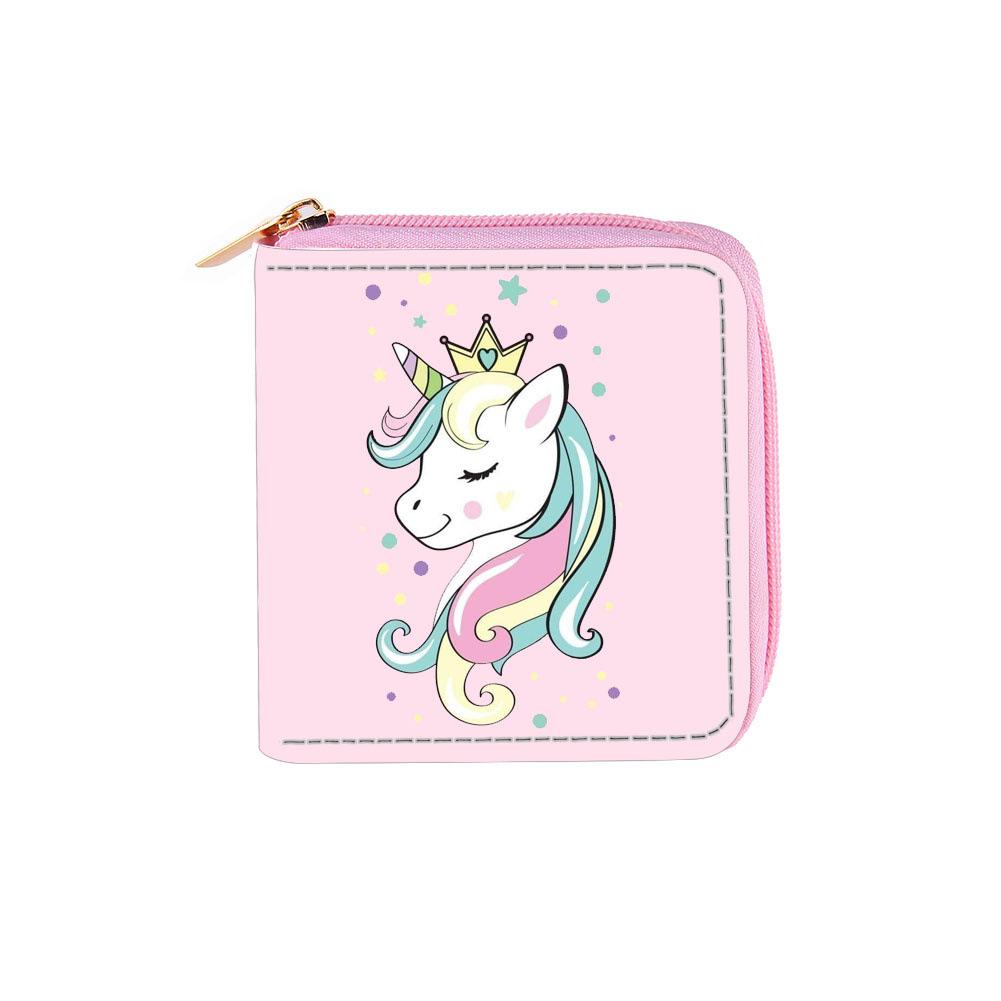 Unicorn Short Zipper Small Wallet, Wallet.