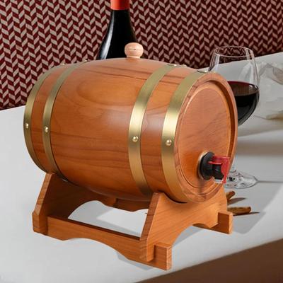 Beczka na whisky ze stojakiem Sprzęt do przechowywania piwa Korek Beczka na whisky Wiadro Pojemnik Drewno