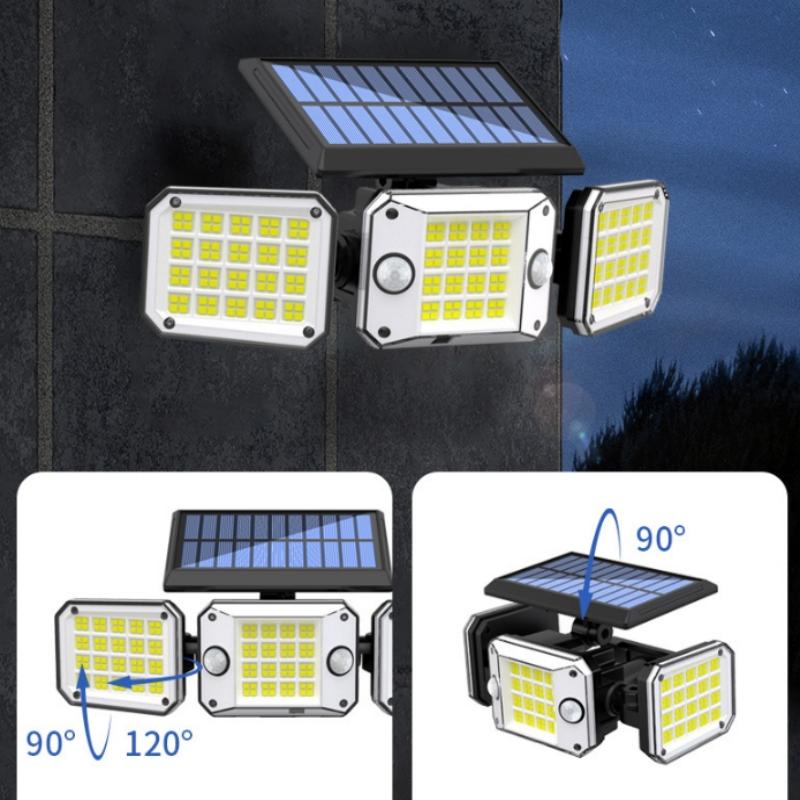 Dual Induction Outdoor Solar Lights 224 LEDS Solar Motion Sensor Lights Solar Wall Lamp With 3 Modes Waterproof Flood Lights