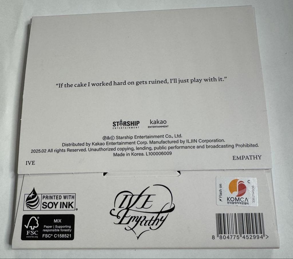 [USED] IVEISO Autographed EMPATHY Comment Included