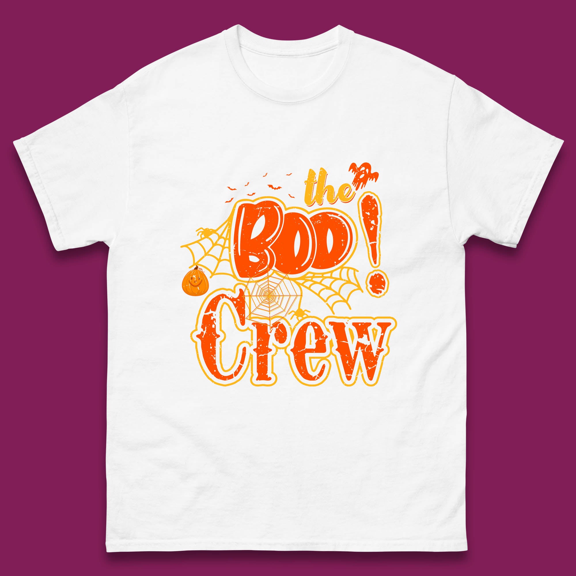 The Boo Crew Halloween Boo Squad Horror Scary Spokky Matching Costume Mens Tee Top M