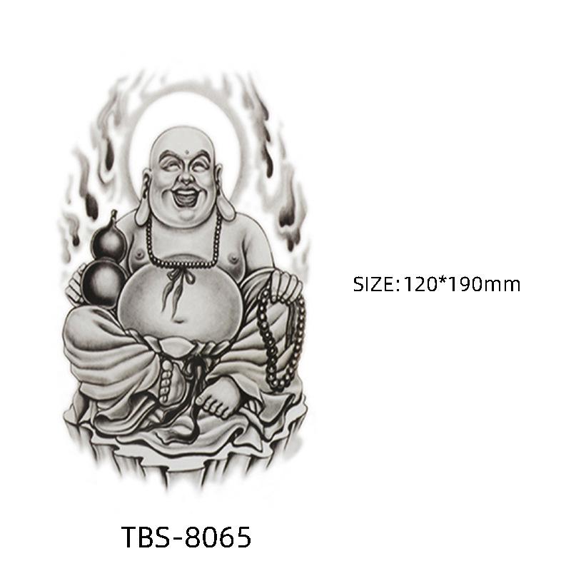 Waterproof Semi-Permanent Black & White Totem Flower Tattoo Stickers