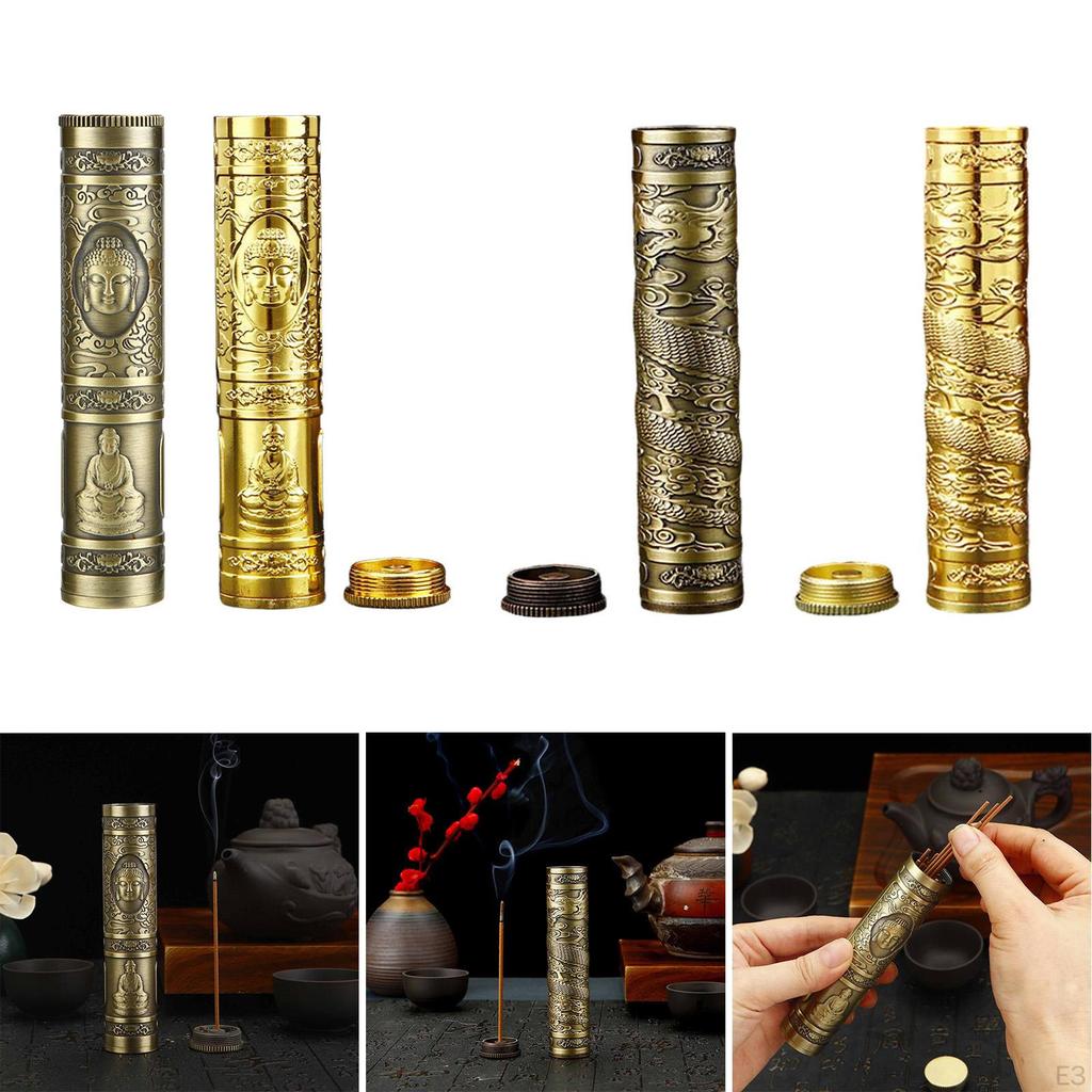 Storage Box Burner Sticks Holder,Organizer Tube Container Case for Bedroom