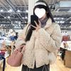 2024 Petite Women's Floral Stand Collar Short Winter Down Jacket