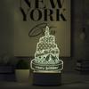 Customize Acrylic 3D Illusion LED Warm White Night Light for Living Room Kids Bedroom Decorative Lamp with USB Power