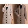 Herbst V-Ausschnitt Langer Strickjacken Pullover Jacke Damen Strickwaren Damen Langarm Lässig Lockerer Pullover Mantel