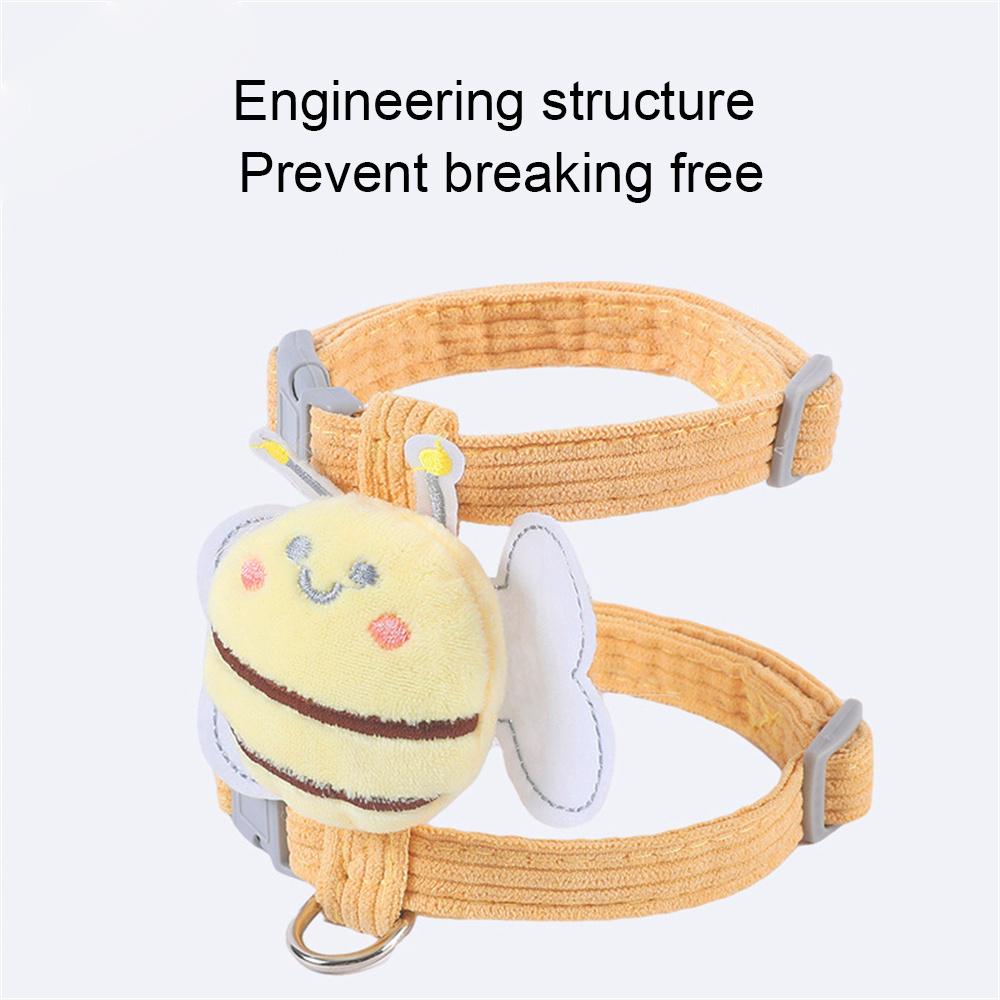 Little Bee Cat Dog Traction Rope Adjustable Double Layer Pet Safety Rope Pet Outdoor Walking Towing Rope Pet Products
