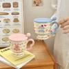 High Value Ceramic Mug Cute Couple Home Cup Breakfast Coffee Milk Water Cup Practical Birthday Gift
