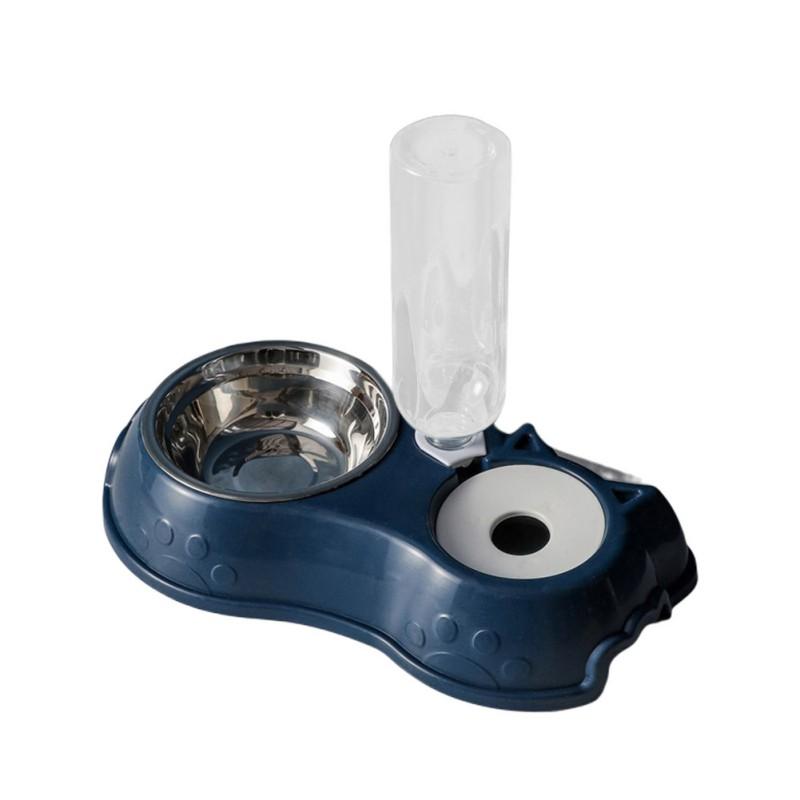 Pet Cat Bowl Double Bowl Automatic Feeder Dog Food Water Feeder Cat Puppy Feeding Supplies Dog Accessories Pet Products