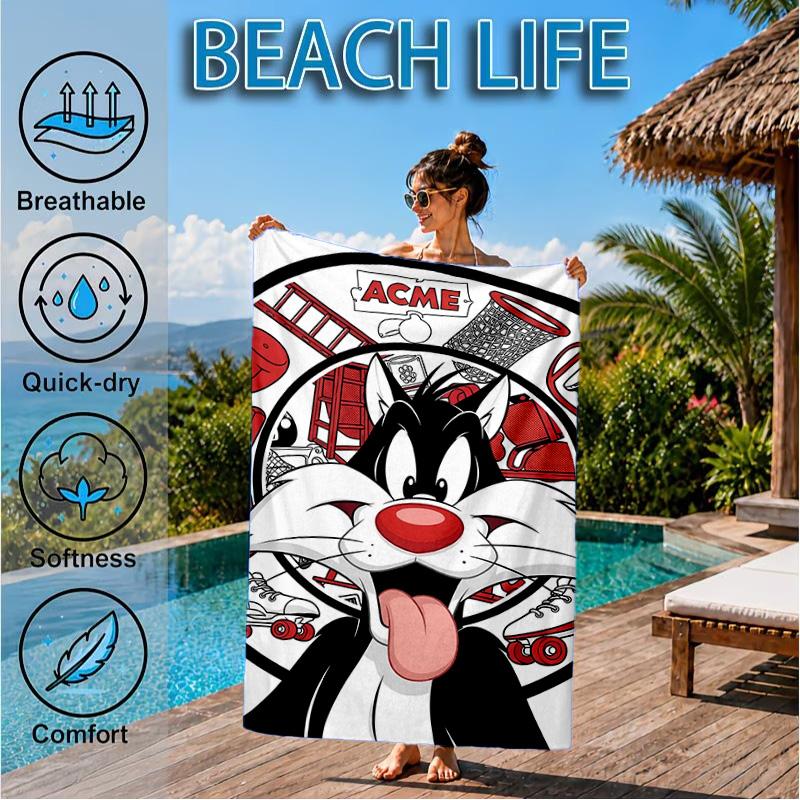 Taz-Mania Devil's Roar Beach Towel, Microfiber Beach Towel, Perfect For Pool, Beach, Travel, Home Decor Beach Party Fan Gifts