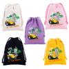 Cars Lightning McQueen Drawstring Bags Cartoon Anime Character Print Large Capacity Canvas Storage Bag Party Gift Candy Bag