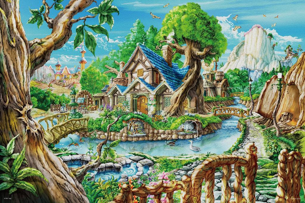 Yanoman In Jigsaw Puzzle Forest Cottage Includes and Piece Request Postcard (Yanoman) [Made Japan] 1000-Piece Canvas-Style (50x75cm) 10-1479, Glue,