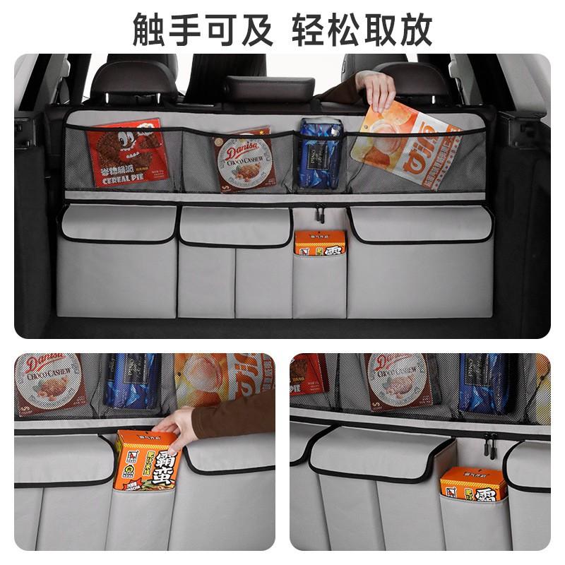 Car Trunk Organizer Hanging Net Pocket Rear Seat Back Storage Bag Oxford Fabric Multi-Use Cargo Carrier