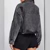 Women's Denim Jacket Autumn Fashion Raw Edge Ripped Denim Short Jacket