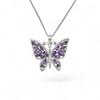 Butterfly charm pendant - 925 silver amethyst gemstone pendant, gift for daughter