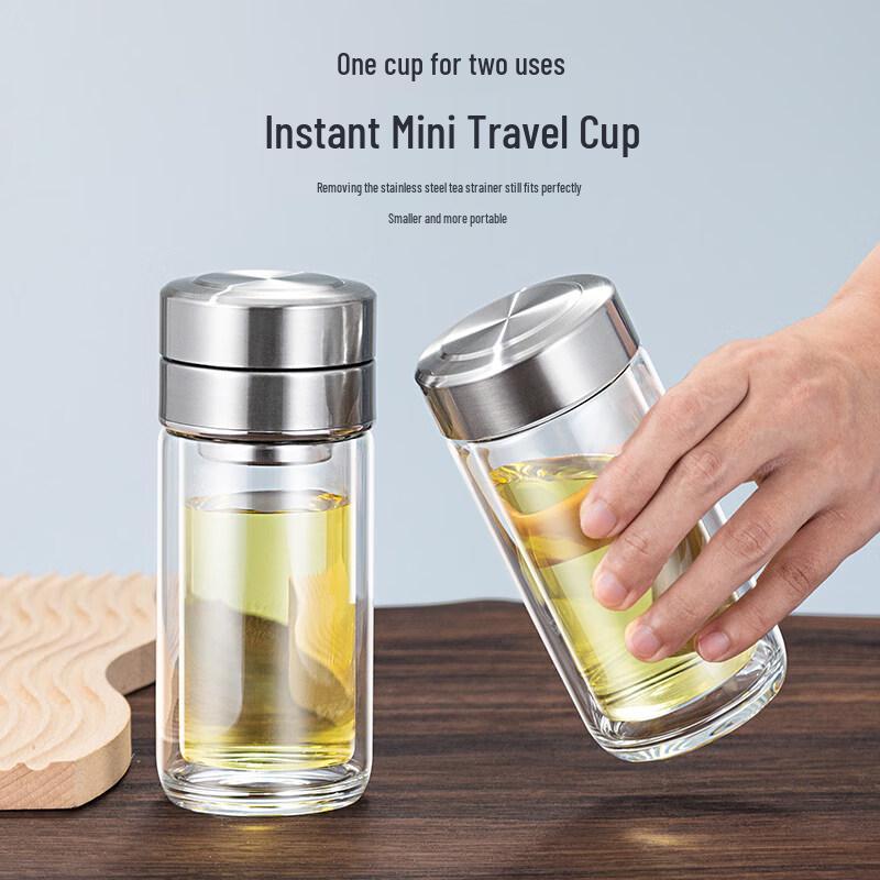 Xihe Double-Layer High-Temperature Glass Tea Infuser Cup