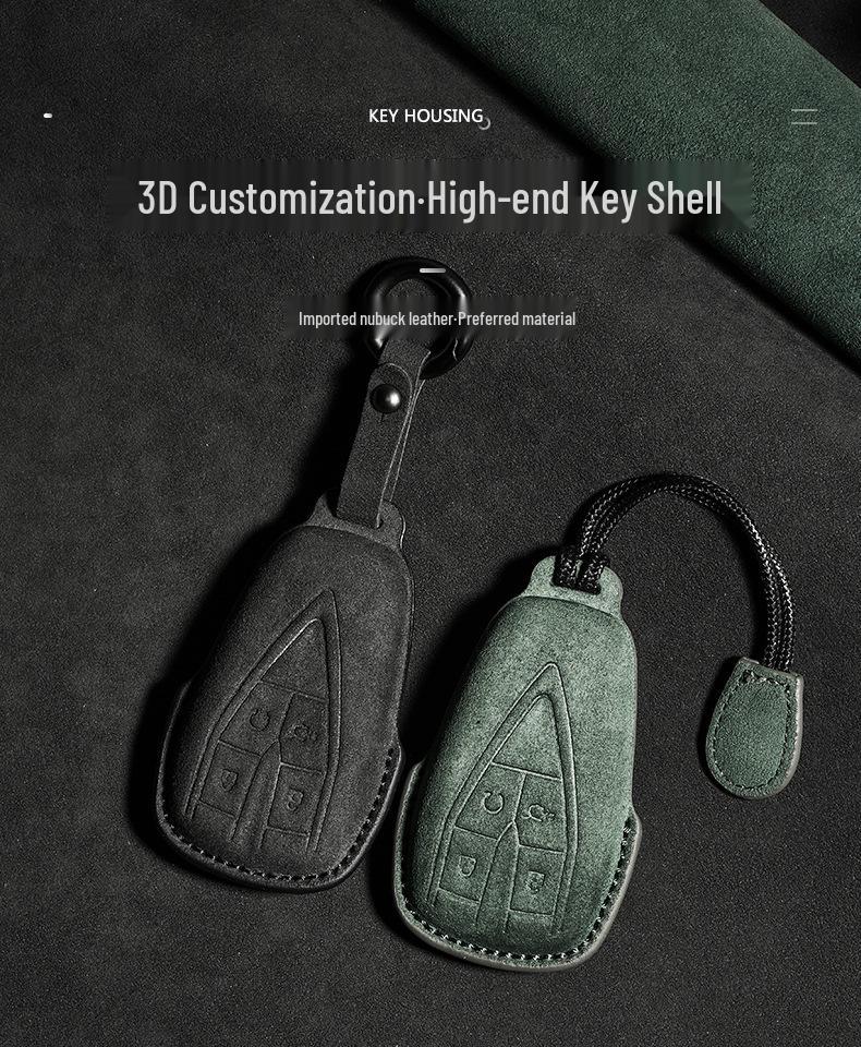 Changan CS75 Plus/CS55 Alcantara Suede Leather Car Key Protective Cover