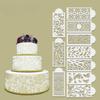 Cake Decorating Stencil Reusable Plastic Templates for Fondant Buttercream Royal Icing Wedding Birthday Cake Decoration Tools