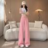 Lemon Yellow Women's High-Waist Wide-Leg Jeans - Retro Summer Style