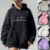 Moletons Femininos Oversized Casuais com Cordão e Capuz, Camisolas de Manga Comprida Pulôver, Outfits de Outono
