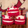 Creative Red Velvet Cake Plush Doll – Stuffed Animal Comfort Toy for Girls, Perfect Birthday Gift.