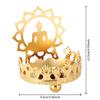 1 Stück Retro Hohl geschnitzter Teelichthalter Buddha Ghee Lampenhalter Licht Schreibtisch Dekoration Ornamente Buddhistische Vorräte Geschenk