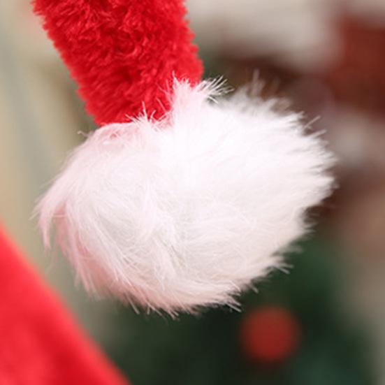 Yousheng Long Santa Hats for Adult Children Unisex Plush Christmas Hat with Fluffy White Fur Trim for Winter Christmas New Year Party