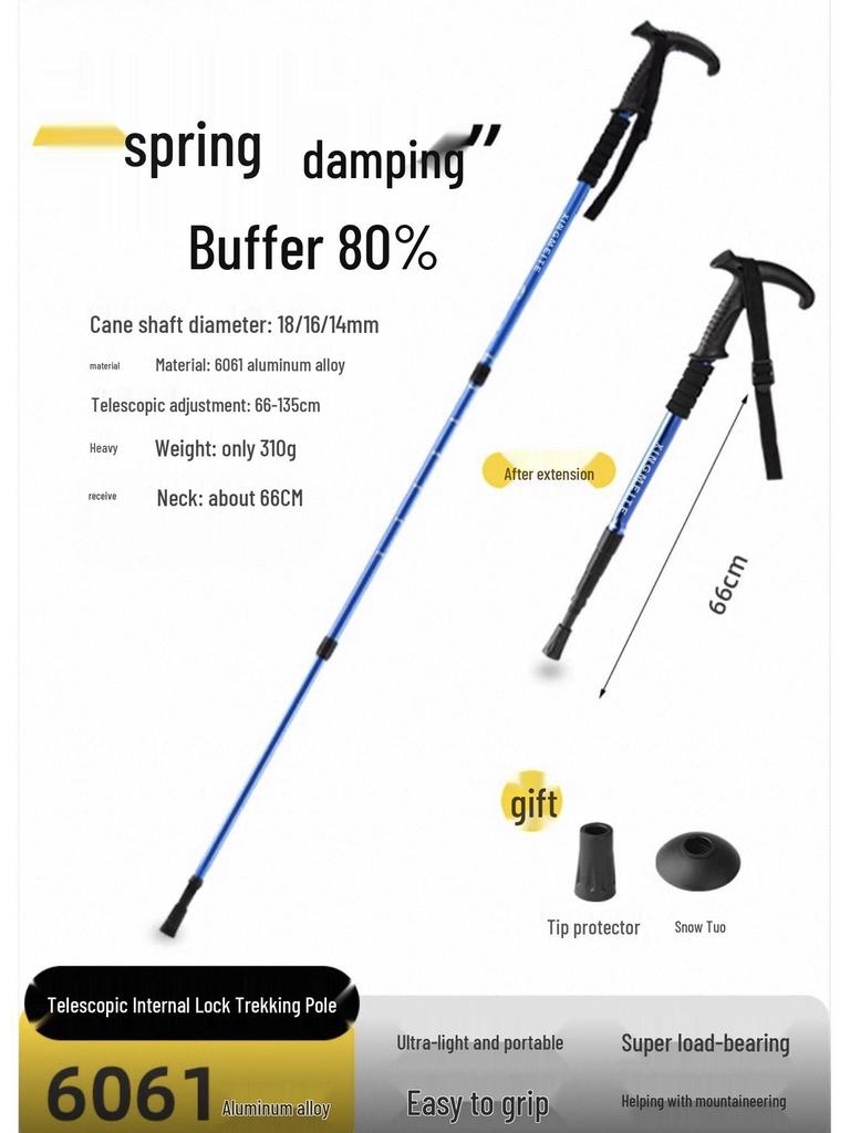 Kids' Folding Trekking Poles: Aluminum, Non-slip, Shock-Absorbing Design for Outdoor Hiking