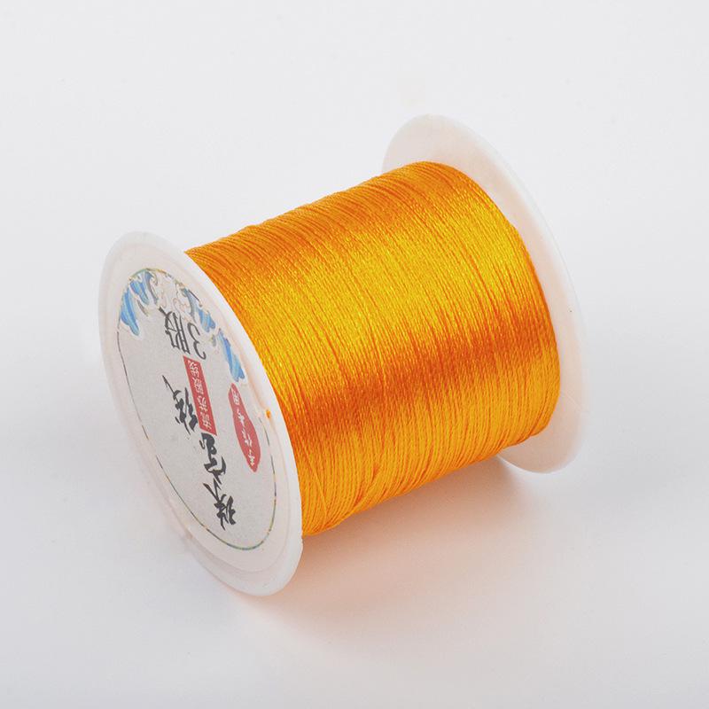 Three-Strand Twill Wrapped Nylon Thread Bracelet with Tassel Fringe 3-Strand Ice Silk