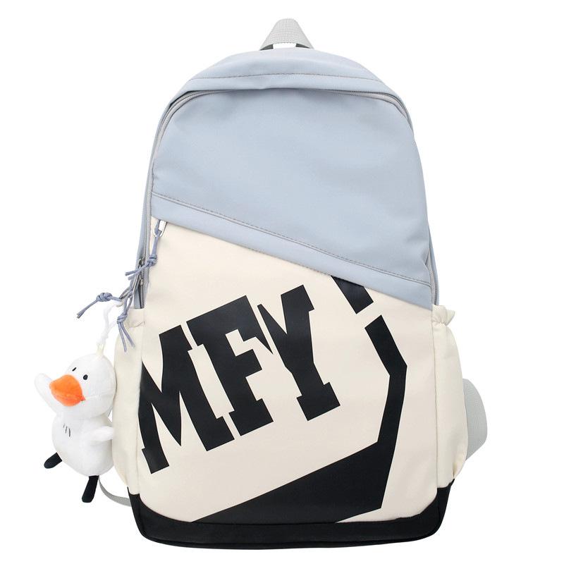 New middle and high school student schoolbag Korean version fashion letter couple backpack leisure outdoor travel backpack
