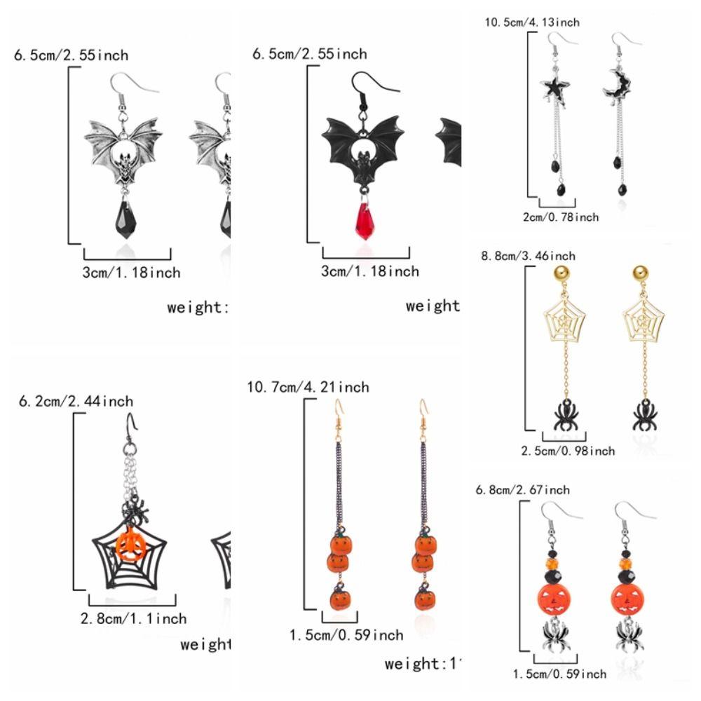 Bat Ghost Ear Studs Spider Pumpkin Dangle Earrings Fashion Halloween Earrings  Unisex